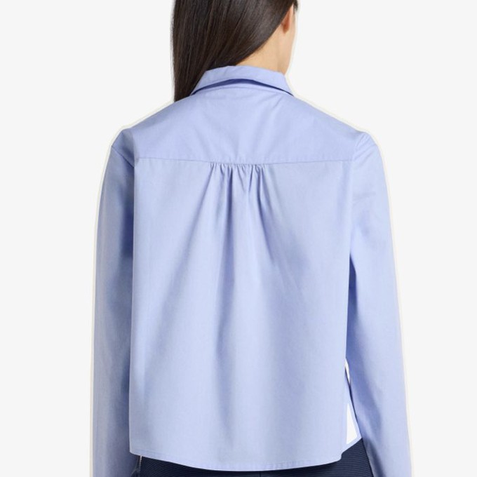 Cropped Overhemdblouse | Lanius | Blauw from WhatTheF