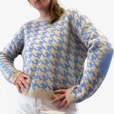 Pied de Poule Sweater | Absolut Cashmere | Blauw via WhatTheF