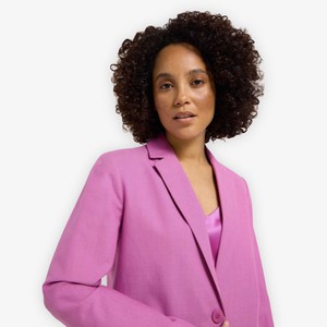 Linnenmix Blazer Bloom | Lanius | Roze from WhatTheF