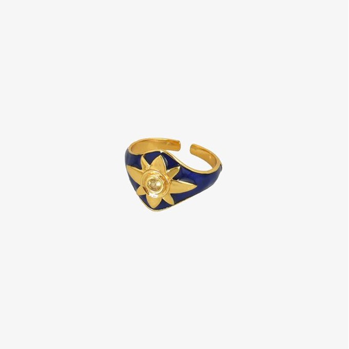 Ring Emaille Ster | I Am Jai | Blauw from WhatTheF