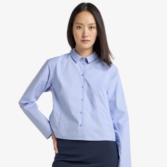 Cropped Overhemdblouse | Lanius | Blauw from WhatTheF