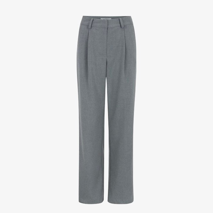 Loose Pants met bandplooi Vilja | Soft Rebels | Grijs from WhatTheF