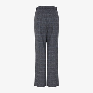 Geruite Bandplooi Pantalon Annie | Soft Rebels | Grijs from WhatTheF