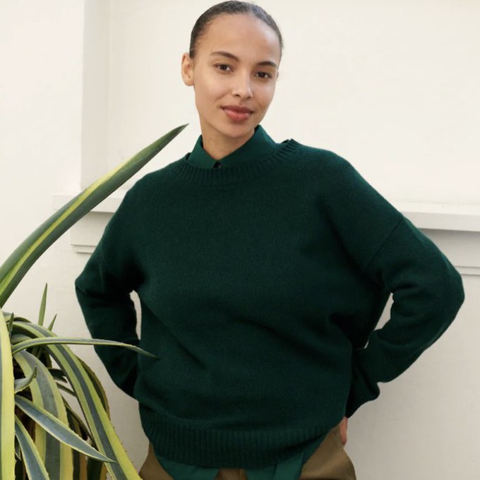 Gebreide Sweater Lisa | Basic Apparel | Groen from WhatTheF