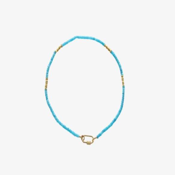 Ketting Aqua Onyx Lock | I Am Jai | Blauw from WhatTheF