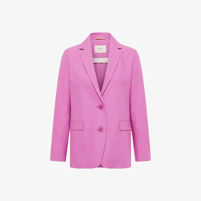 Linnenmix Blazer Bloom | Lanius | Roze from WhatTheF