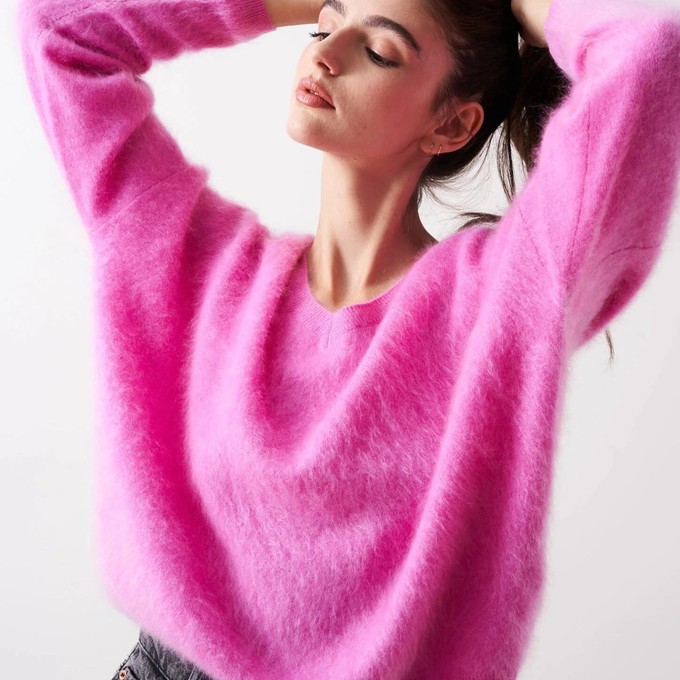 Brushed Cashmere Sweater Soeli | Absolut Cashmere | Roze from WhatTheF