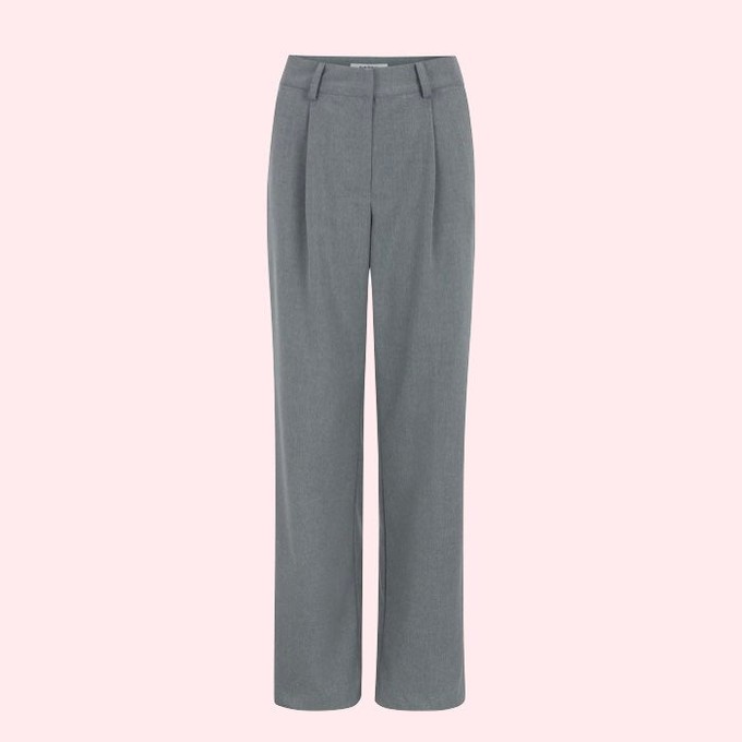 Loose Pants met bandplooi Vilja | Soft Rebels | Grijs from WhatTheF