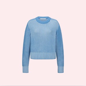 Grofgebreide Sweater | Lanius | Blauw Wit from WhatTheF