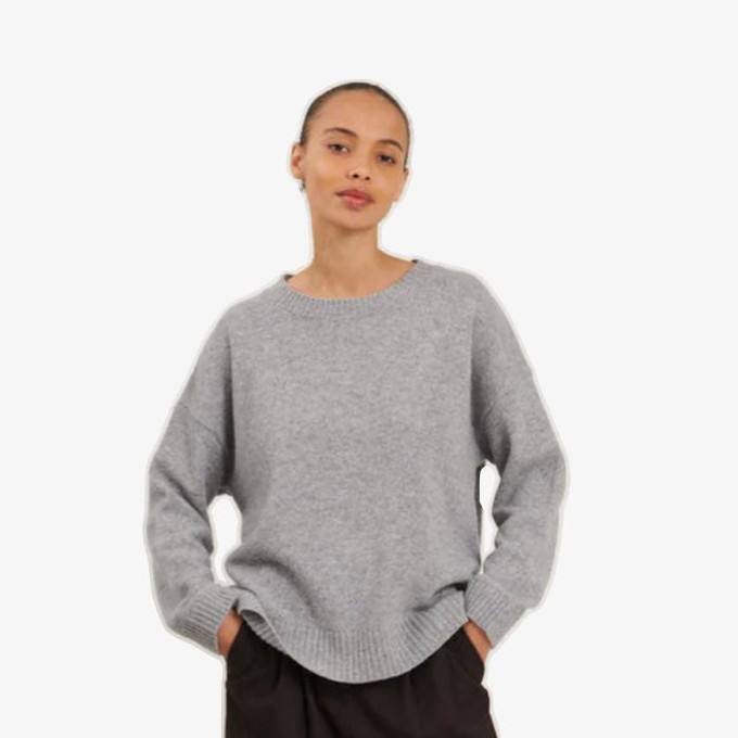 Gebreide Sweater Lisa | Basic Apparel | Grijs from WhatTheF