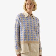 Pied de Poule Sweater | Absolut Cashmere | Blauw via WhatTheF