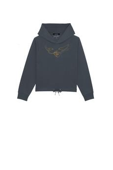 Päälä | hoodie sweater birds en berries grijs via WWen