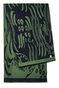 Komodo | sjaal groen-navy grafisch patroon via WWen