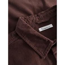 Knowledge Cotton Apparel | corduroy overhemd mahoniebruin via WWen