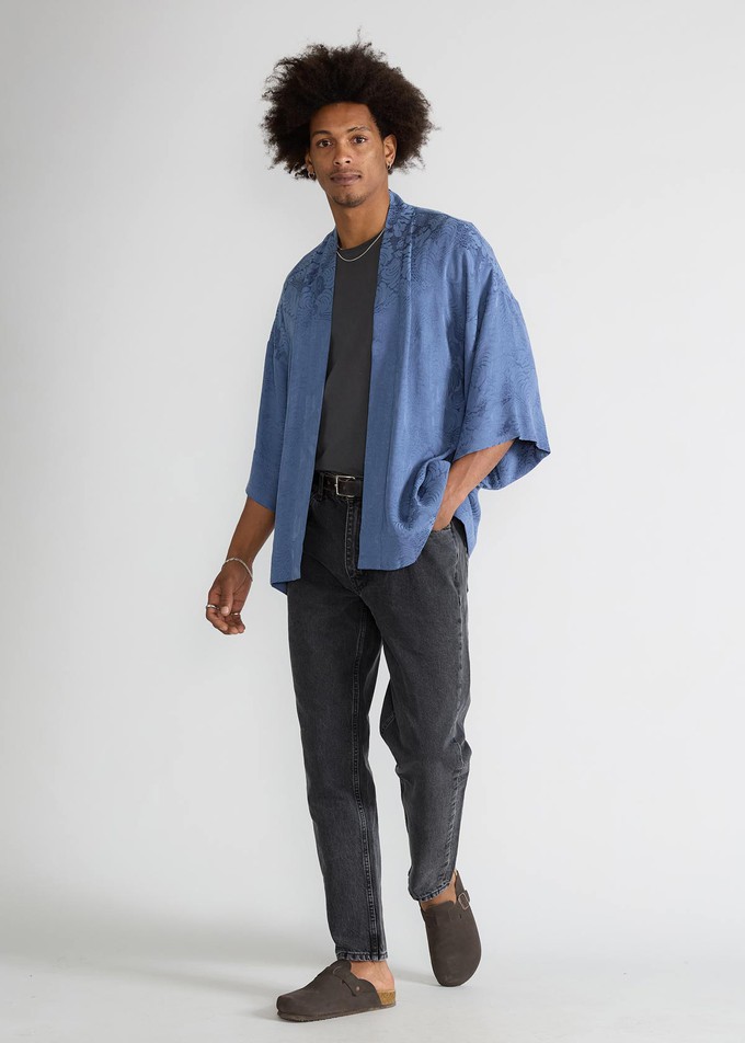 zen indigo Luxurious Everyday Kimono from Yahmo