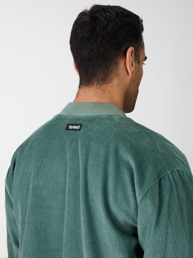 atlas/teal Reversible Bomber Corduroy from Yahmo