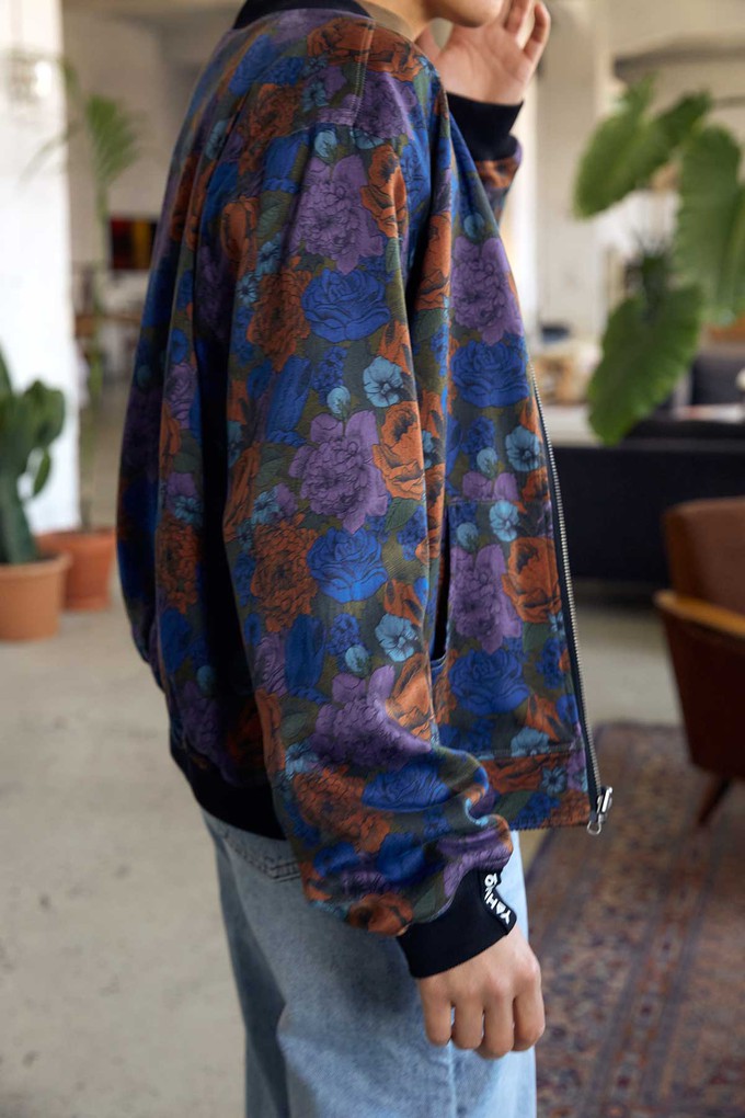 bloom/olive Reversible Bomber Corduroy from Yahmo