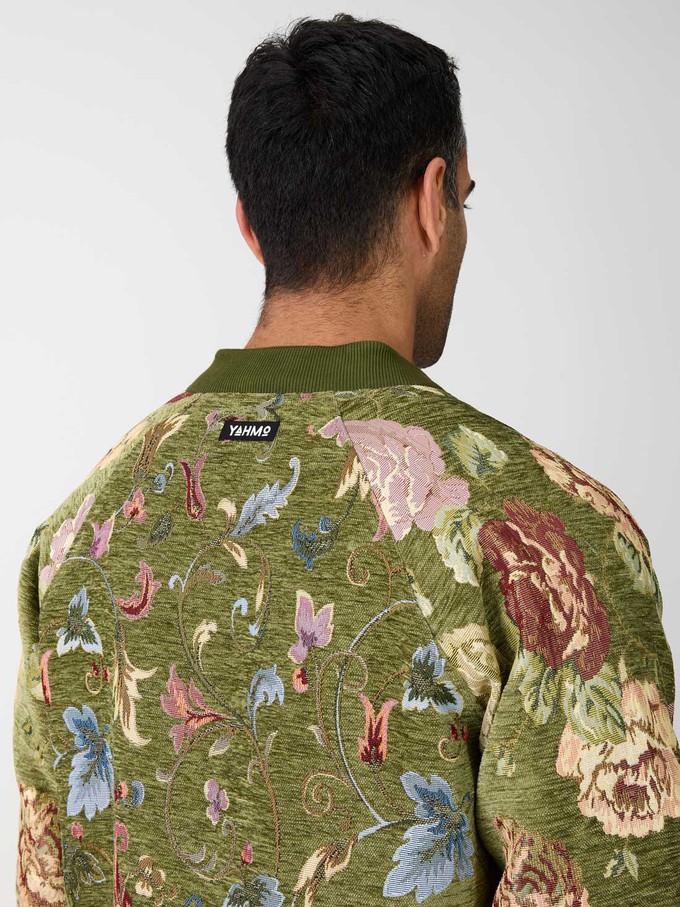 garden/wine Bruno Reversible Bomber Jacket from Yahmo