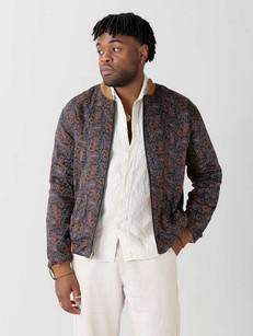 paisley/caramel Reversible Bomber Corduroy via Yahmo