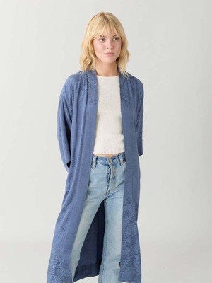 zen indigo Better-Than-Silk Kimono from Yahmo