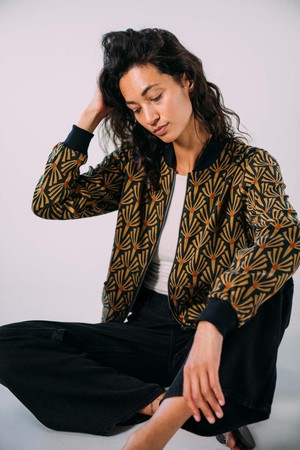 artdeco/black Reversible Bomber from Yahmo