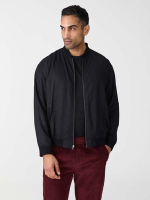 onyx/black Fred Reversible Bomber Jacket from Yahmo