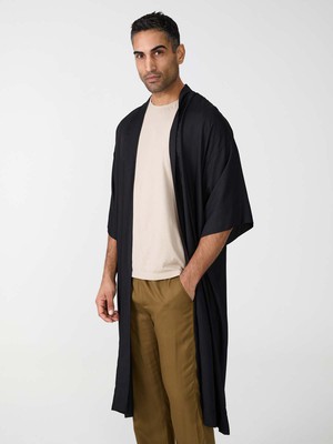 black Kimono made from TENCEL Lyocell from Yahmo