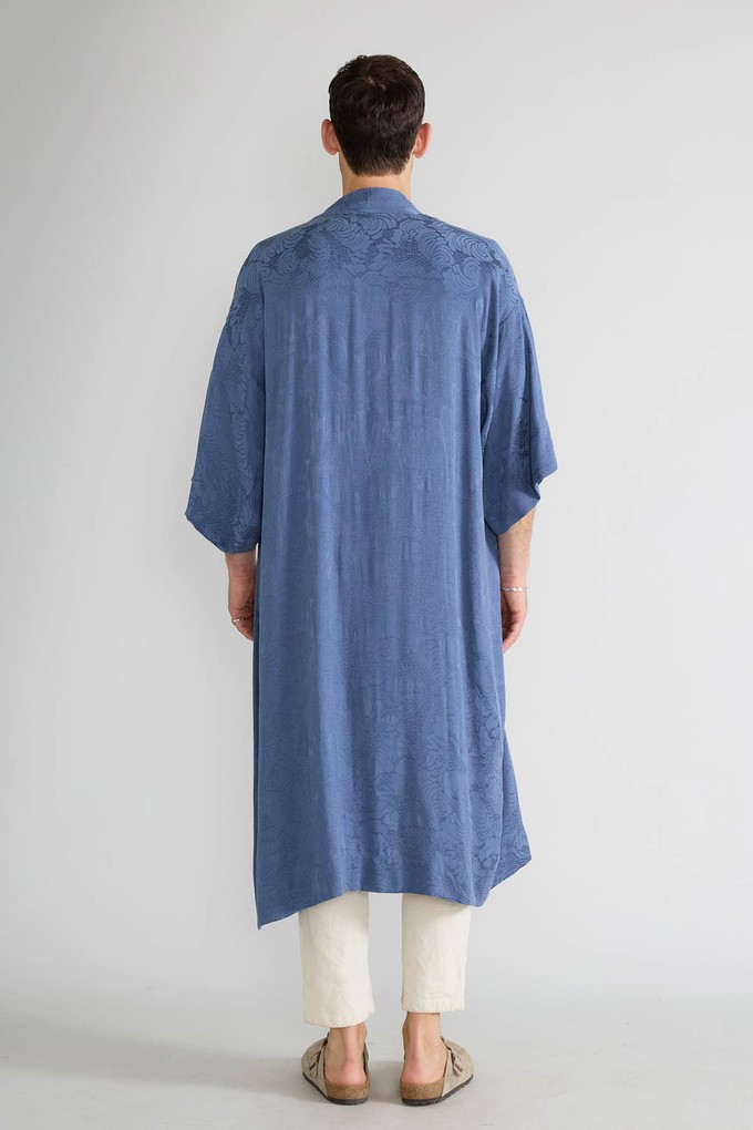 zen indigo Better-Than-Silk Kimono from Yahmo