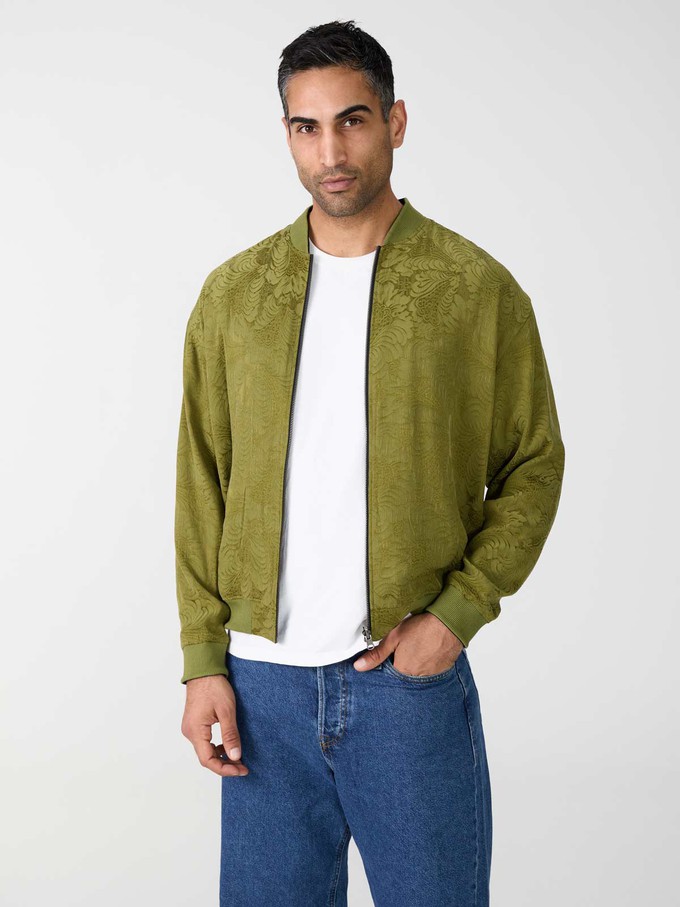 moss/black Fred Reversible Bomber Jacket from Yahmo