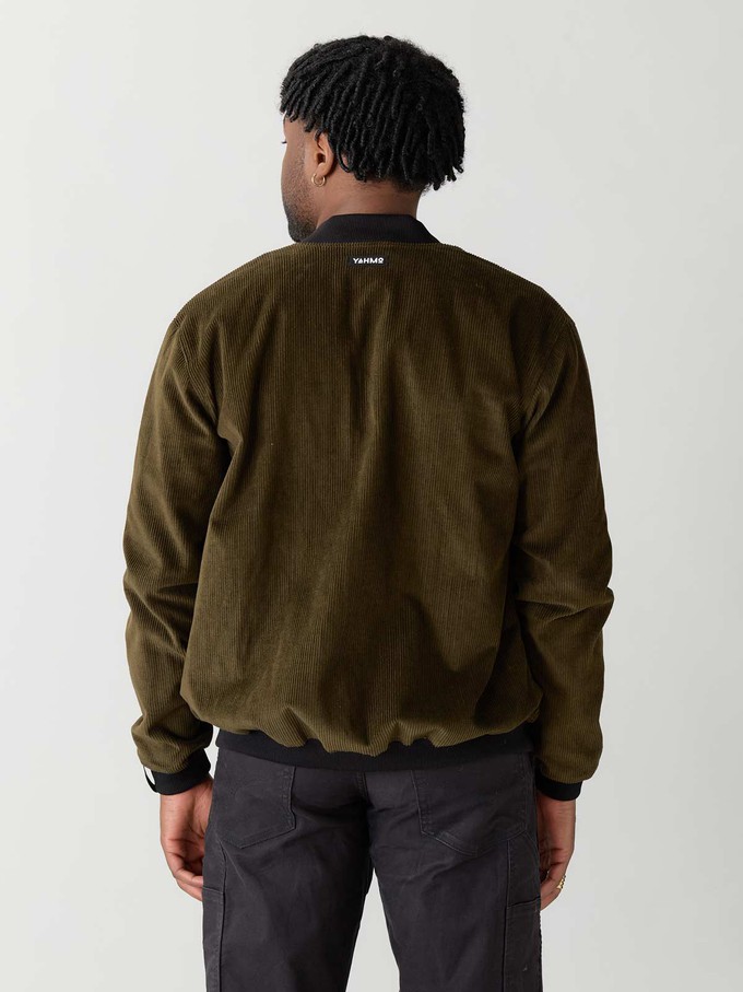 bloom/olive Reversible Bomber Corduroy from Yahmo