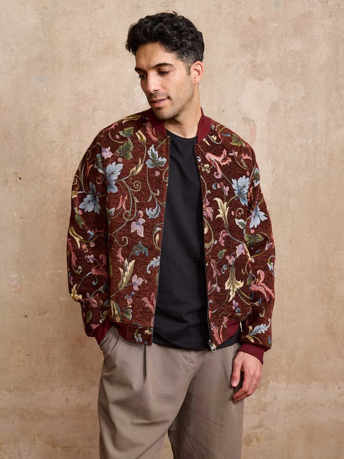 rosie/wine Bruno Reversible Bomber Jacket from Yahmo