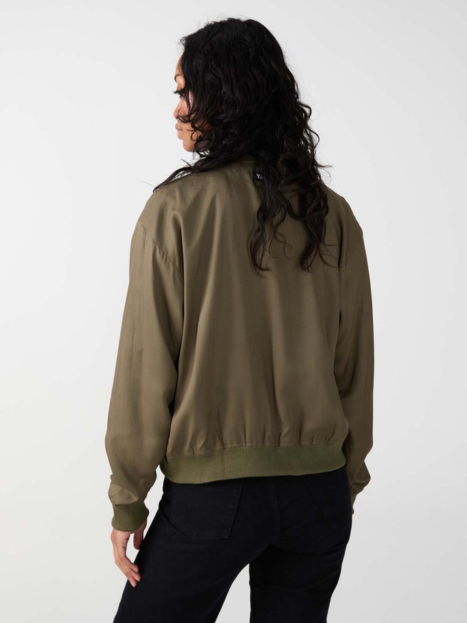 leo/olive Lene Reversible Bomber Jacket from Yahmo