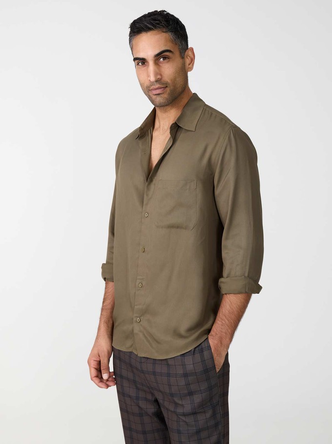 olive Shirt made from TENCEL Lyocell from Yahmo