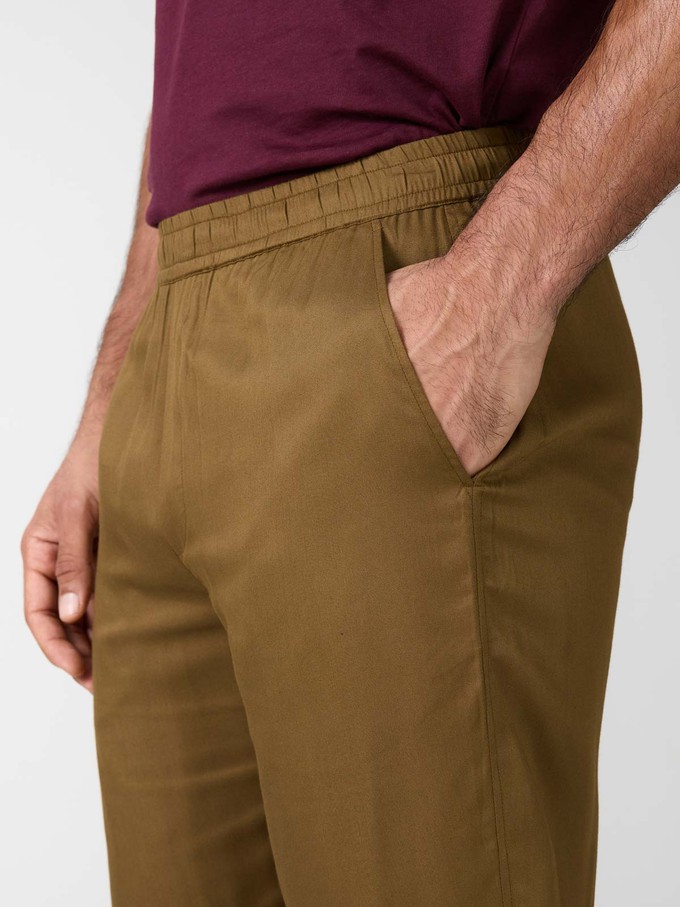 brown Pants made from TENCEL Lyocell from Yahmo