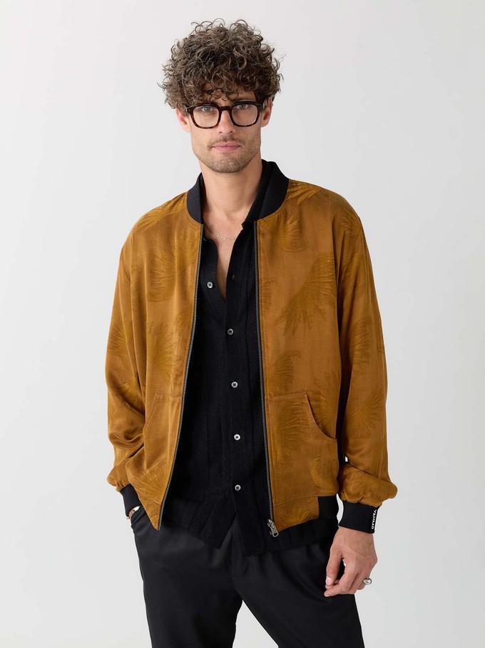 sandalwood/black Reversible Bomber from Yahmo