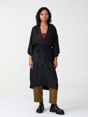 black Kimono made from TENCEL Lyocell from Yahmo