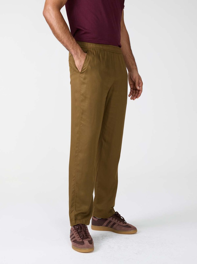 brown Pants made from TENCEL Lyocell from Yahmo