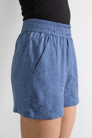 zen indigo Lightweight Travel Shorts from Yahmo