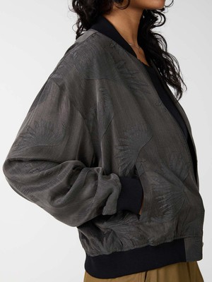 onyx/black Lene Reversible Bomber Jacket from Yahmo