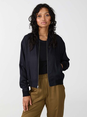 moss/black Lene Reversible Bomber Jacket from Yahmo