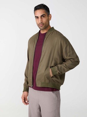 leo/olive Fred Reversible Bomber Jacket from Yahmo