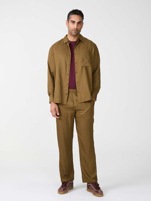 brown Pants made from TENCEL Lyocell from Yahmo