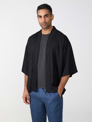 black Luxurious Everyday Kimono from Yahmo