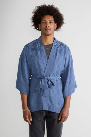 zen indigo Luxurious Everyday Kimono from Yahmo