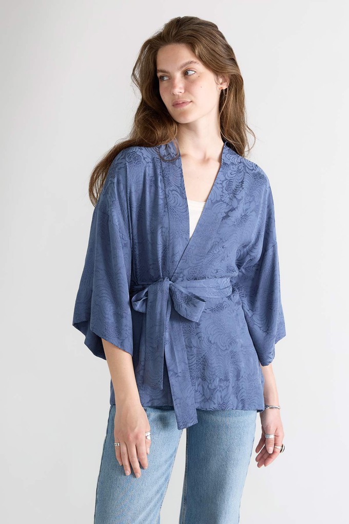 zen indigo Luxurious Everyday Kimono from Yahmo