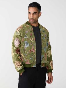 garden/wine Bruno Reversible Bomber Jacket via Yahmo