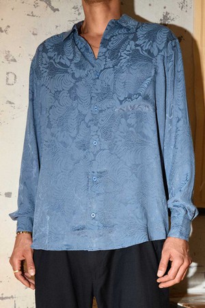 zen indigo Better-Than-Silk Shirt from Yahmo