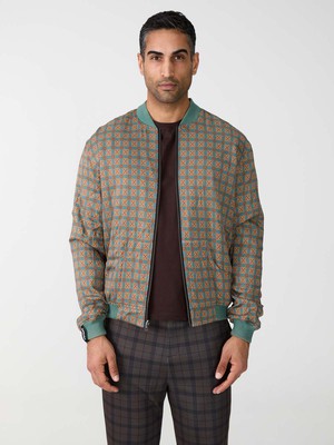 atlas/teal Reversible Bomber Corduroy from Yahmo