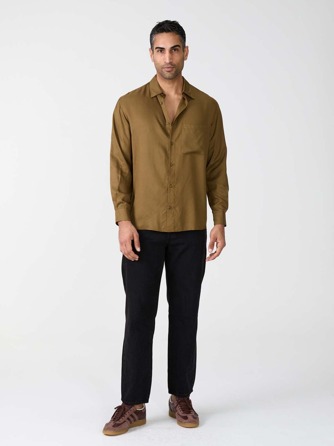 brown Shirt made from TENCEL Lyocell from Yahmo