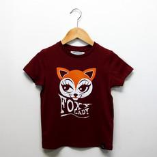 Kinder t-shirt ‘Foxy lady’ – Burgundy via zebrasaurus